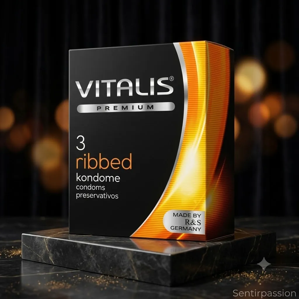 Condones VITALIS RIBBED *3 ACANALADOS (AMARILLO) CND721TC
