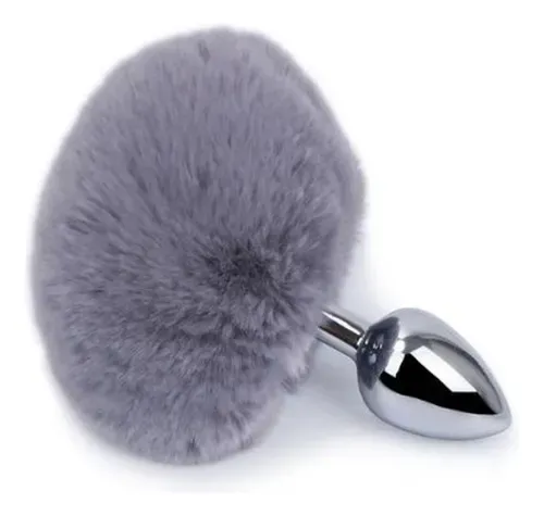 Plug MET/PLATEADO COLA CONEJO TS 7.3/2.8 CM (GRIS) PLG1792DH