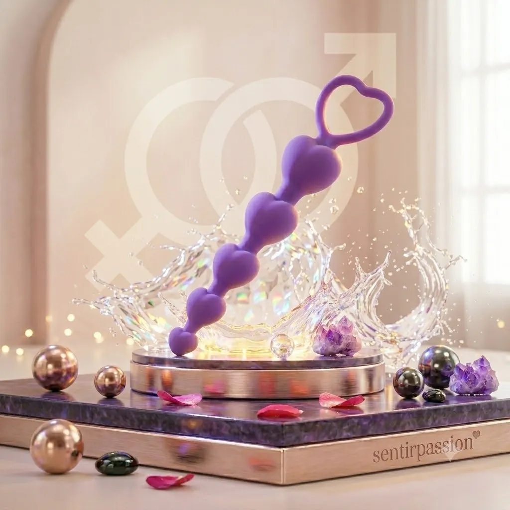 Bolas ANALES HEART 6 CORAZONES 14 CM (MORADO) BLS260BR