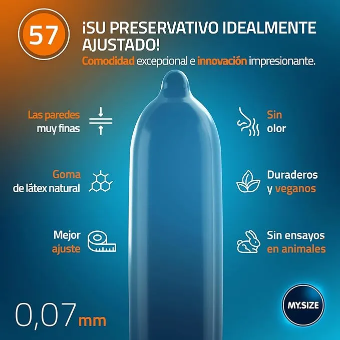 Condones MY SIZE 57*3 CND456TC