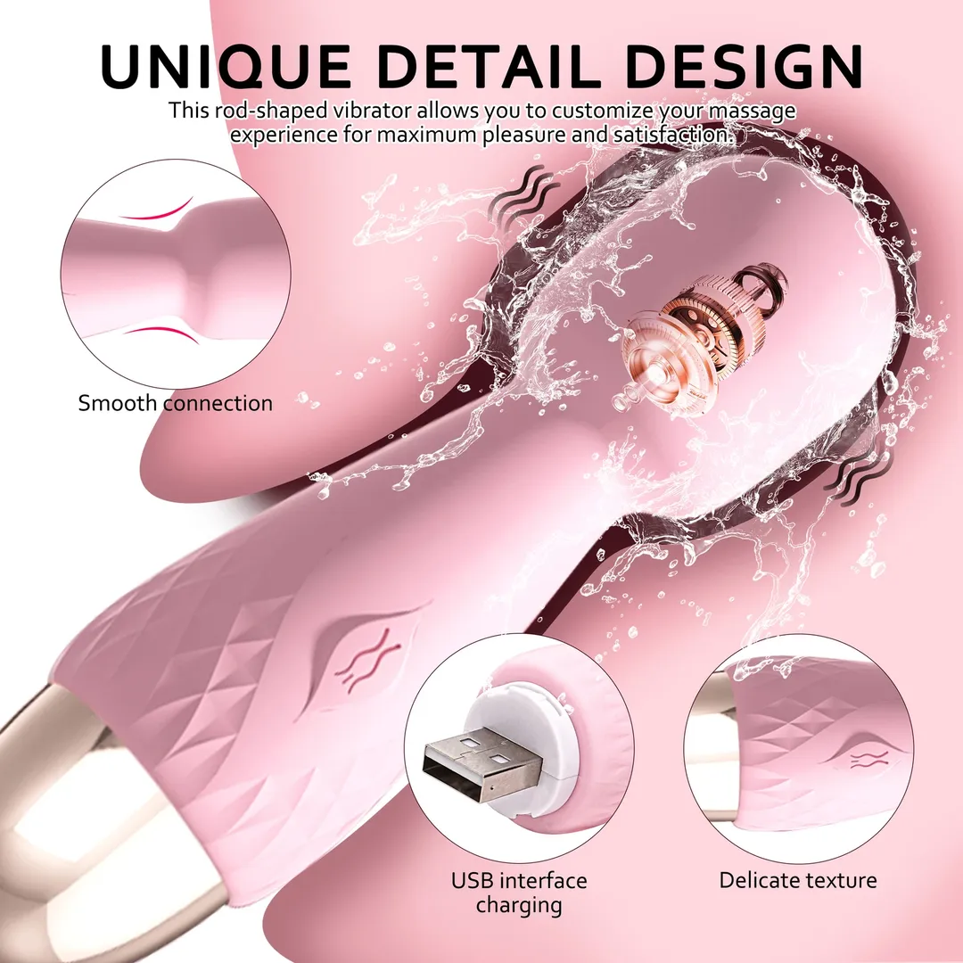 Masajeador MINI HITACHI VARITA MAGICA LILO 10V 10/2CM (ROSADO) USB MSJ903HL