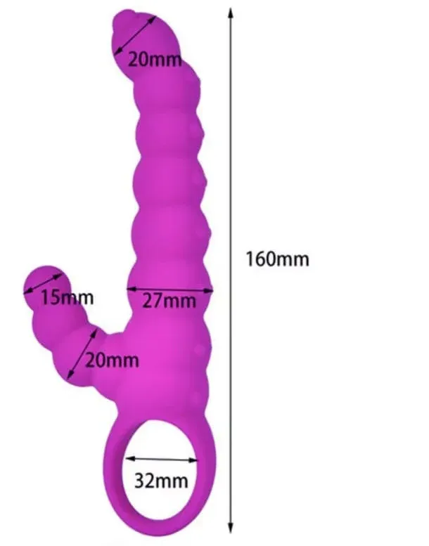 Vibrador RABBIT ONDULADO CON BALA 16/11/4CM (LILA) VBR1830BR