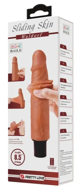 VIBRADOR 8.2´ WALDORF 21/17/5CM 2AAA (MARRON) VBR2075BR