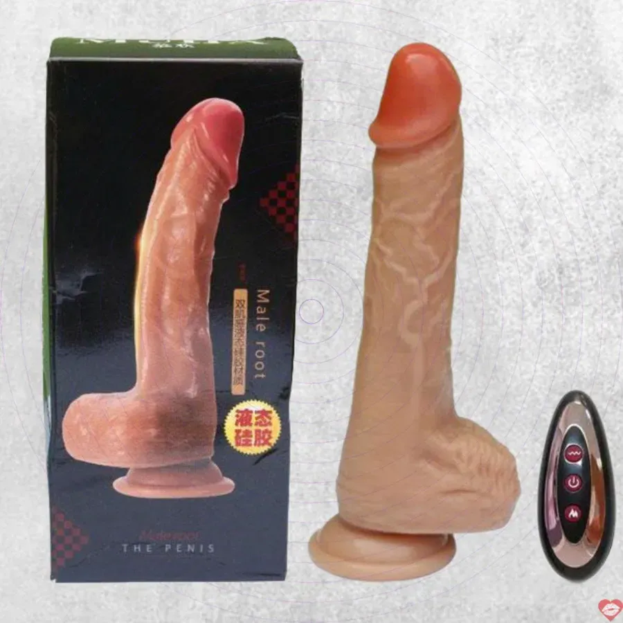 Dildo CON TEST TERMICO CONTROL 7.8´ 9V 20/16/4CM USB (CAFE) DLD1778DH