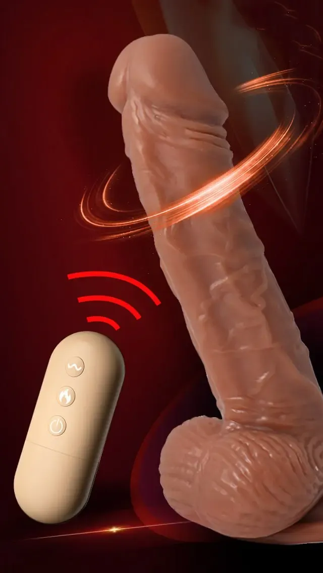 Dildo CON TEST CONTROL TERMICO 7.8' WE 10V 20/14/4CM(CAFE) USB DLD1849DH