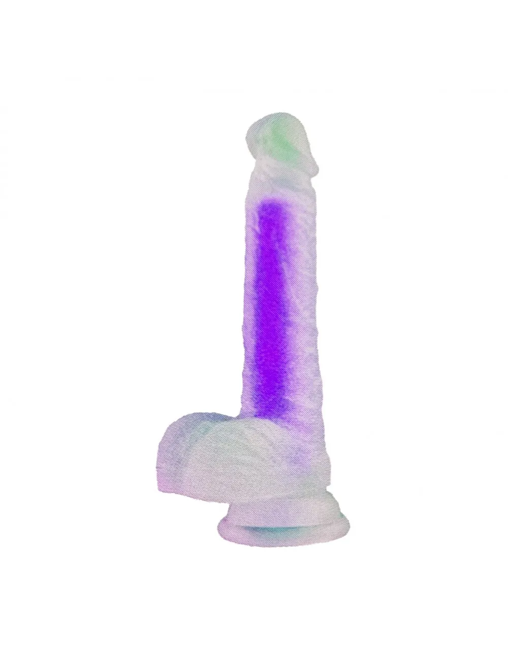 Dildo CON TEST 7.3´ NEON  18.5/14/3.6 CM (LILA) DLD1218ND