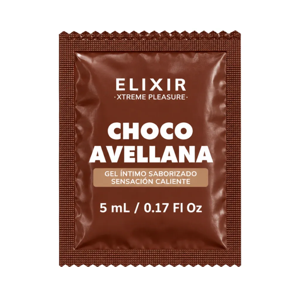 Lubricante CALIENTE -ELIXIR- SACHET (CHOCO AVELLANA) LBR2067BR