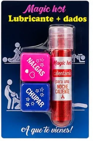 Lubricante CALIENTE CON DADOS -MAGIC- 10ML LBR2040BR