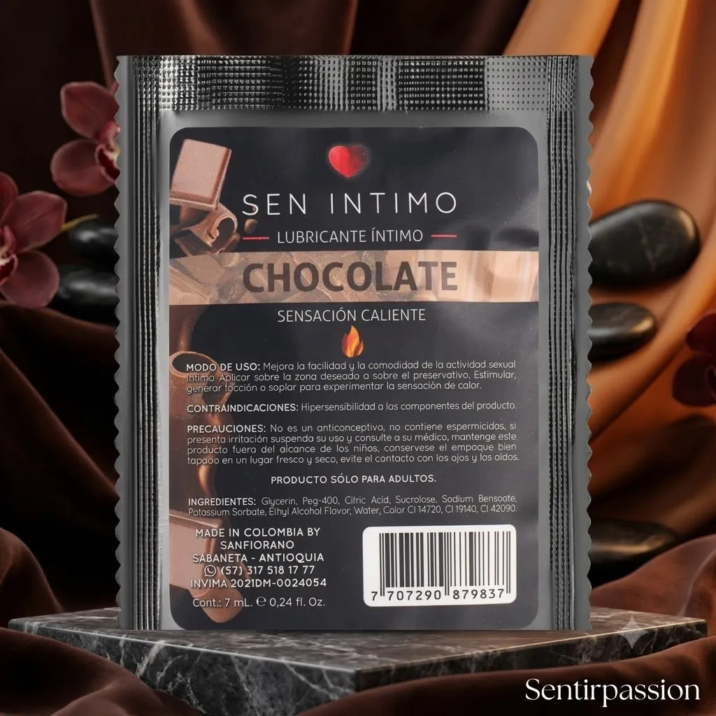 Lubricante CALIENTE -SEN INTIMO- SACHET (CHOCOLATE) LBR716TC