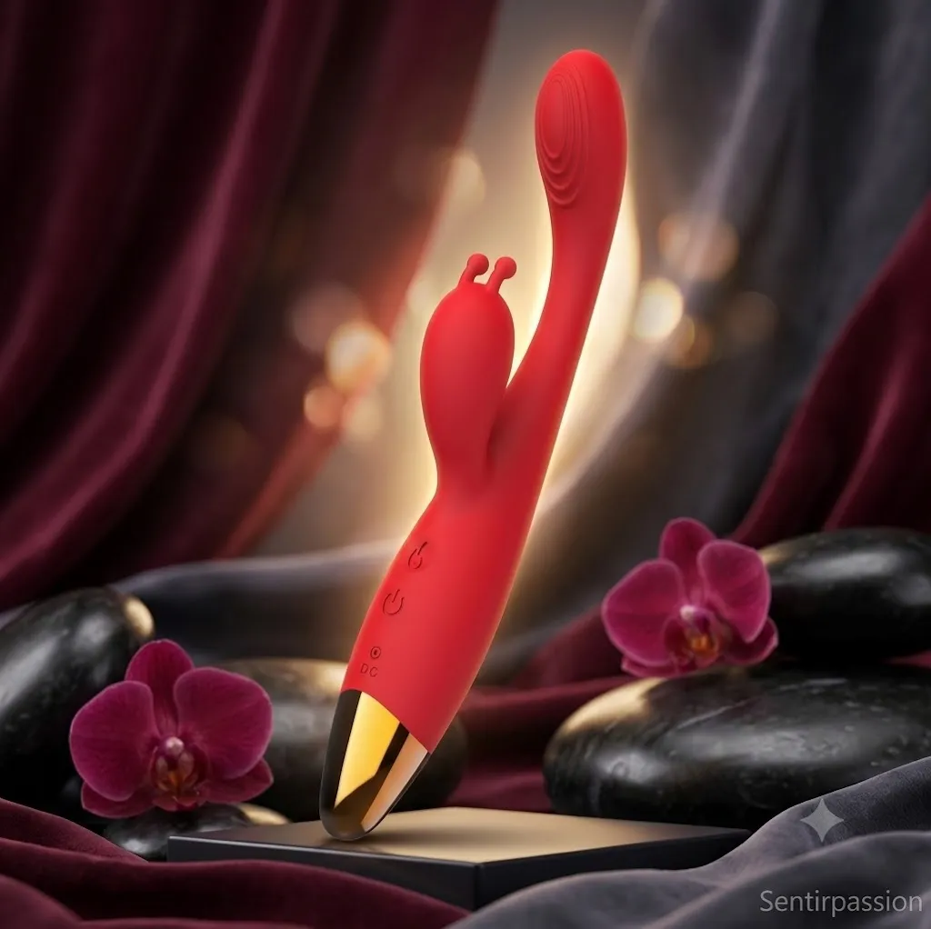 Vibrador RABBIT 6V 19/11/3CM (ROJO) USB VBR2007DH