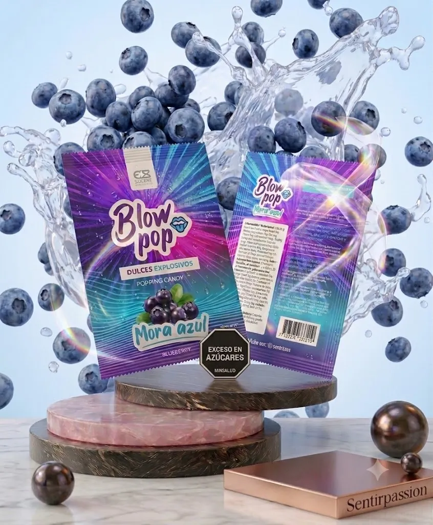 Polvo SABORIZADO EXPLOSIVO SEXO ORAL -5GR- (MORA AZUL) PLV1030BR