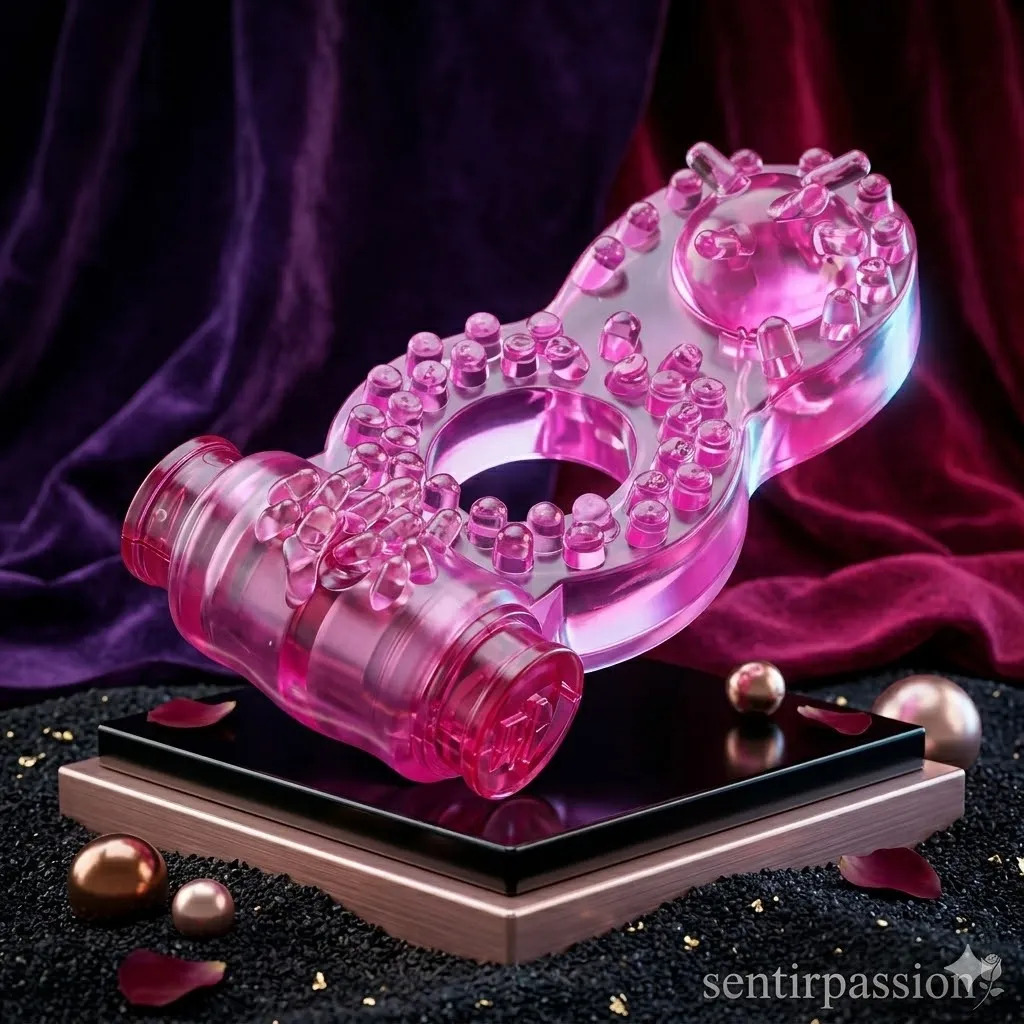 Anillo PARA PENE CON ESTIMULADOR PERLA 7/3 CM ROSADO NLL306ND
