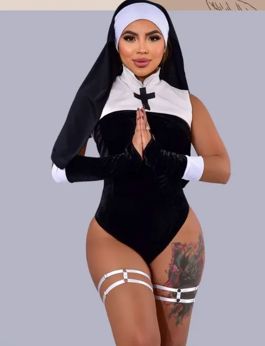 Disfraz MONJA SEXY NEGRA II 156 DSF1916PVC