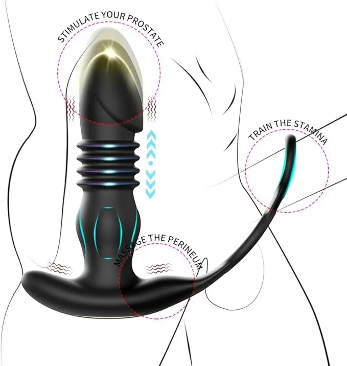 Estimulador ANAL CON CONTROL 10V 14/10/3CM USB (NEGRO) STM1267DH