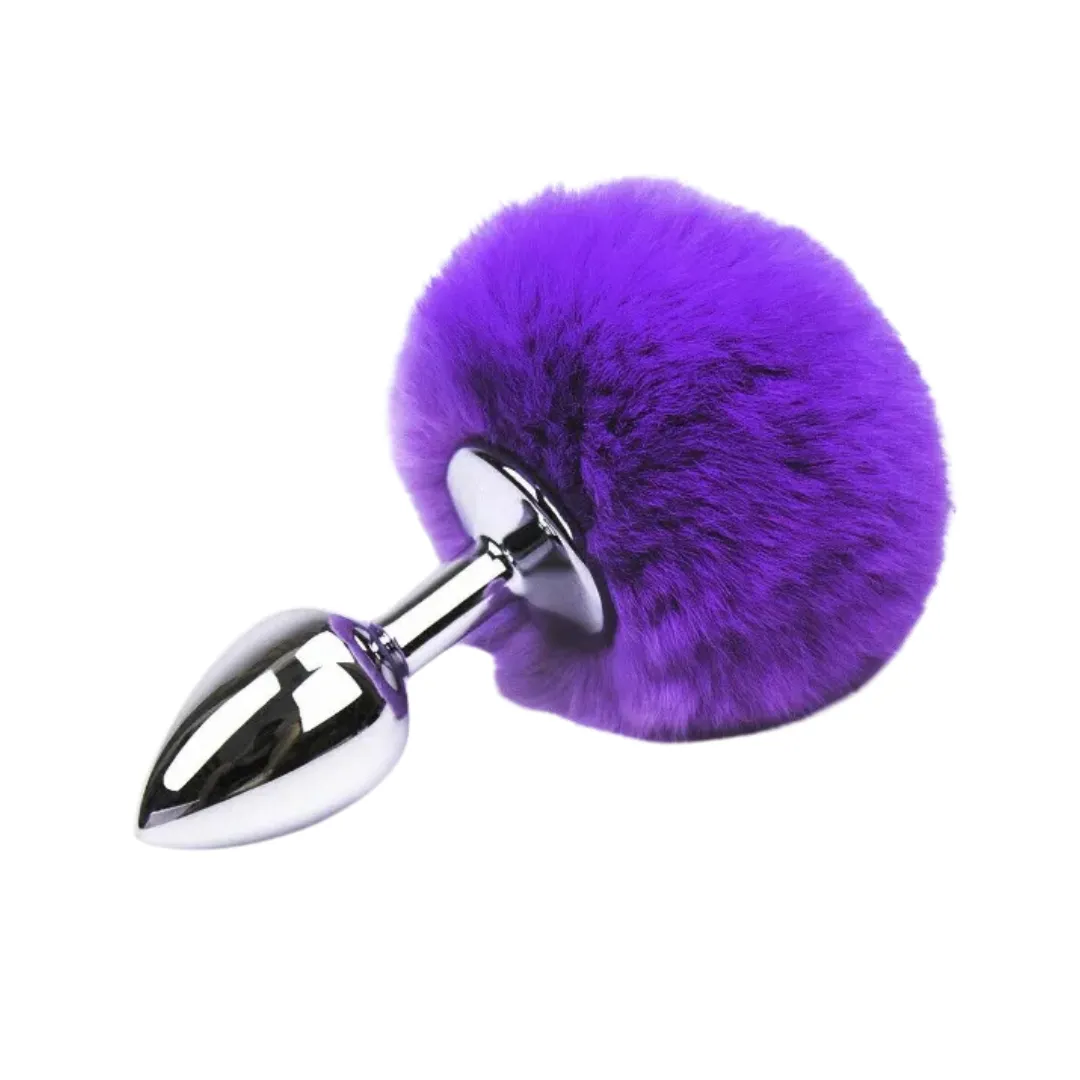 Plug MET/PLATEADO COLA CONEJO TS 7.3/2.8 CM (MORADO) PLG1797DH