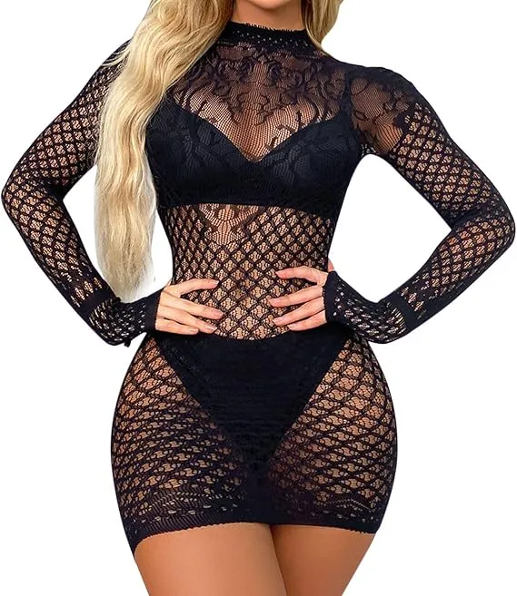 Lencería MALLAS VESTIDO HERMANAS 772 (NEGRO) MLL1873JSS