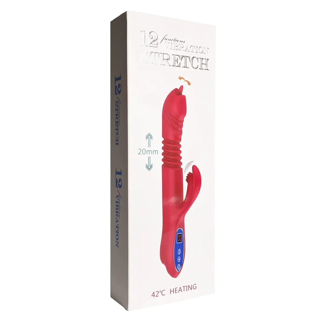 Vibrador RABBIT TELESCOPICO ESTIMULADOR KARIM 12V 24/14/4CM (ROSADO) USB VBR1949BR