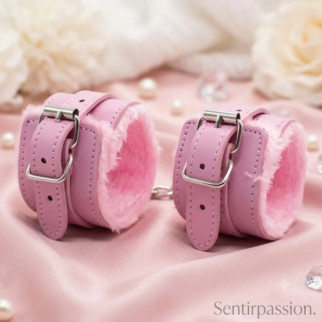 Esposas FETISH FURRY CUERO (ROSADAS) SPS789SS
