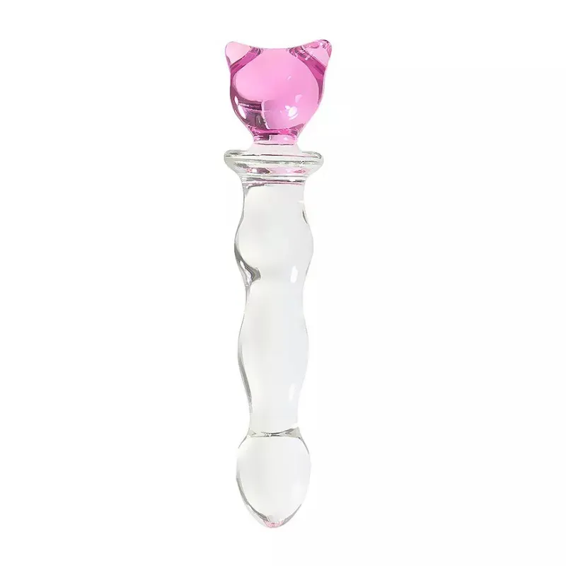Dildo VIDRIO GATITO TM 18/14/3.0 (ROSA) DLD1100DH 