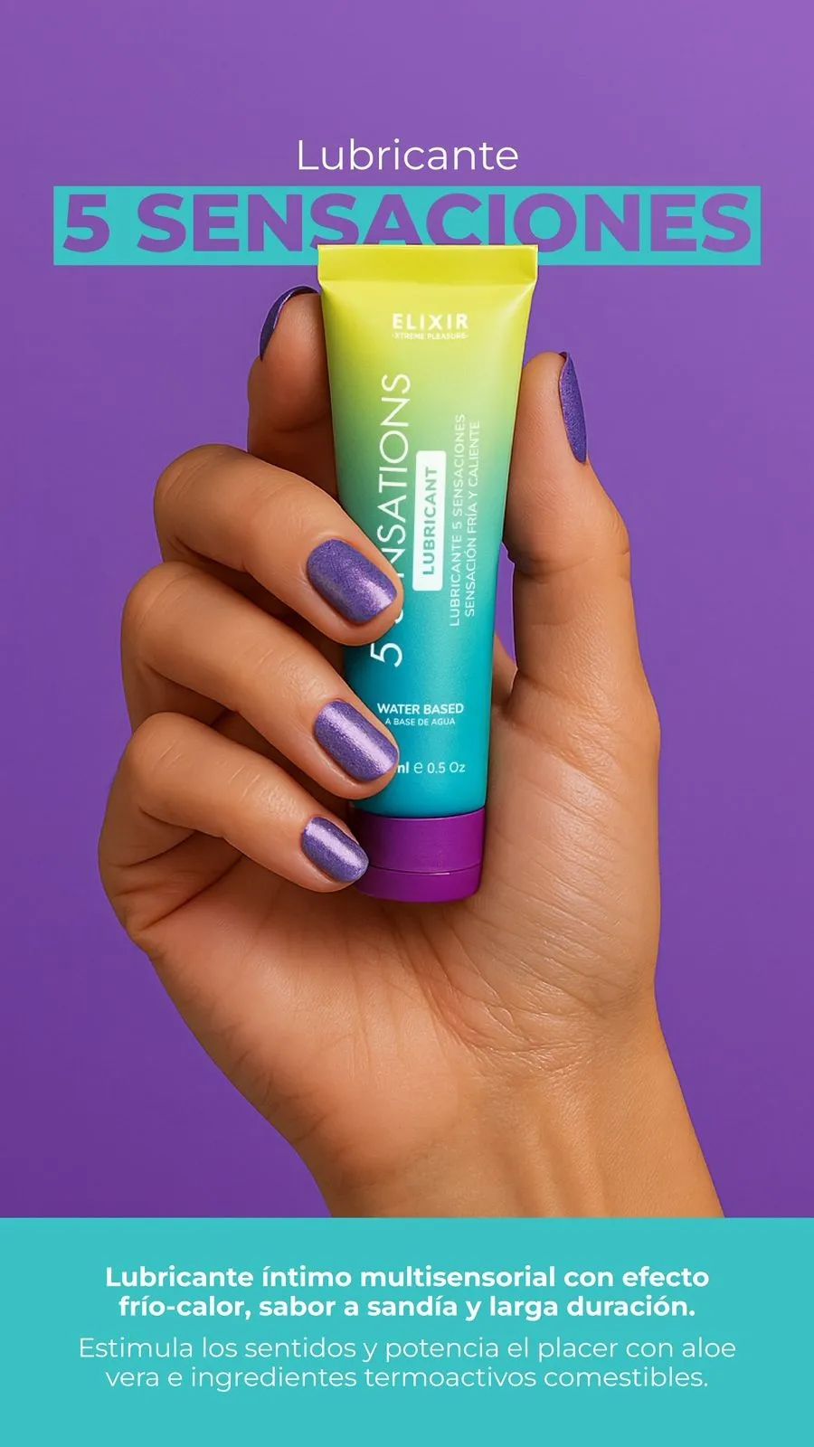 Lubricante MULTISENSORIAL 5 SENSACIONES -ELIXIR- 15ML (SANDIA)LBR1616BR