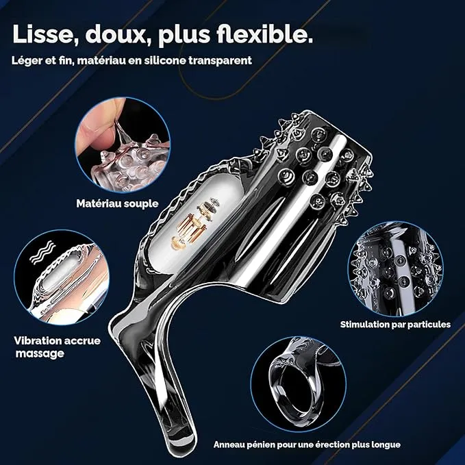 Funda PARA PENE CON VIBRACION 9/4CM (TRASPARENTE) FND1777BR