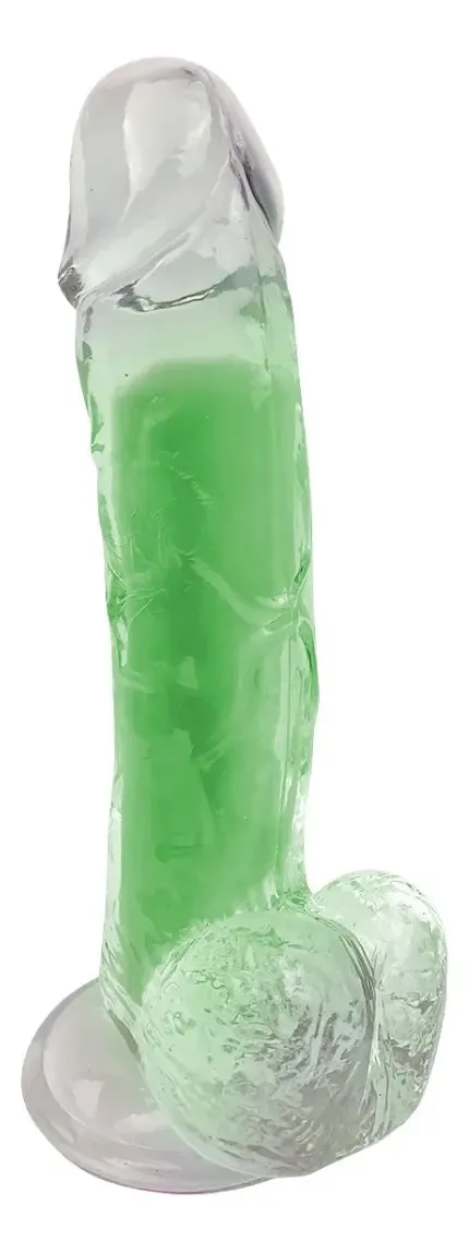 Dildo CON TEST 7.3´ NEON  18.5/14/3.6CM (VERDE) DLD1220ND