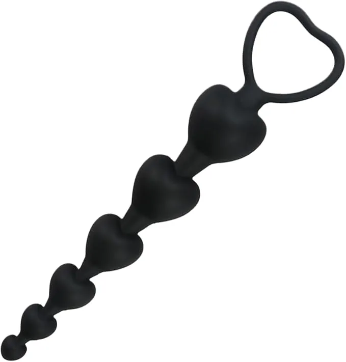 Bolas ANALES HEART 6 CORAZONES 14 CM (NEGRO) BLS629BR
