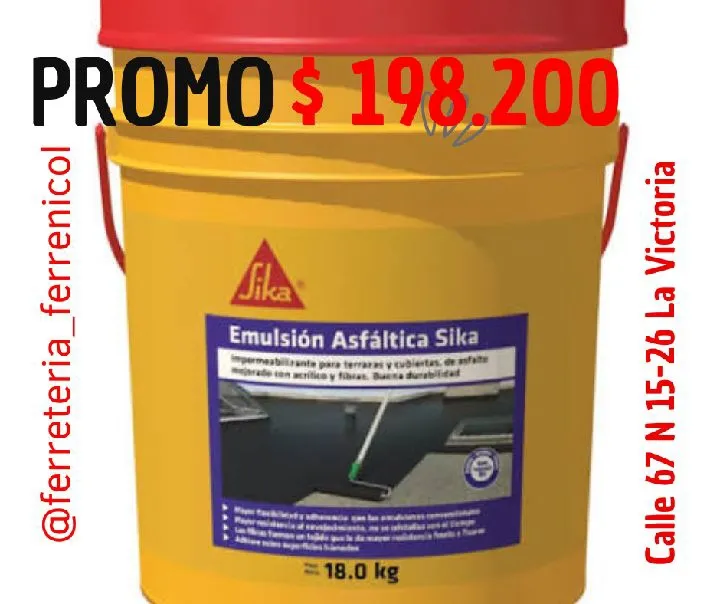 EMULSION ASFALTICA SIKA X 18 KG CUÑETE