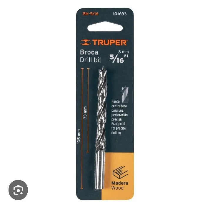 BROCA MADERA 5/16 TRUPER X 12 UDS