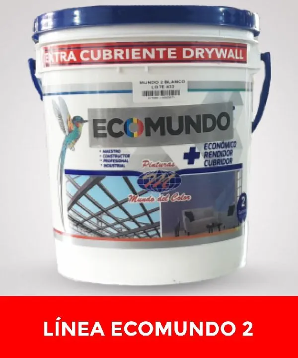 VINILO T-2 EN GALON BLANCO ECOMUNDO X 12 UDS