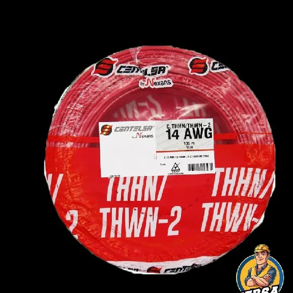 CABLE 7 HILOS THW # 14 CENTELSA ROJO X 100 MTS