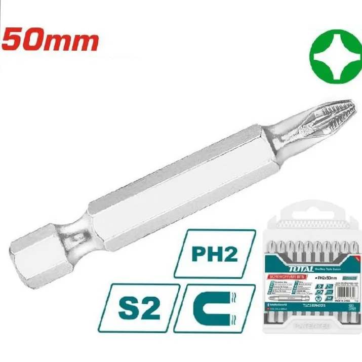 PUNTA ESTRELLA PARA TALADRO PH2 TOTAL X 25 UDS