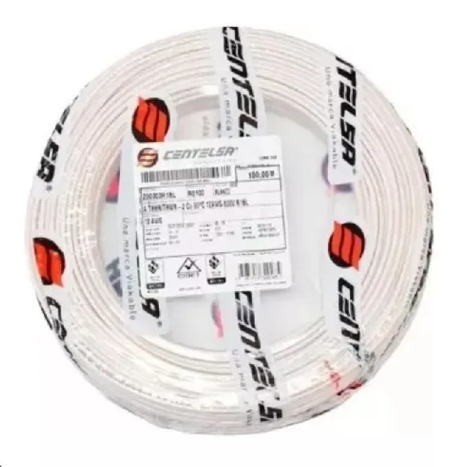 CABLE 7 HILOS THW #14 BLANCO CENTELSA