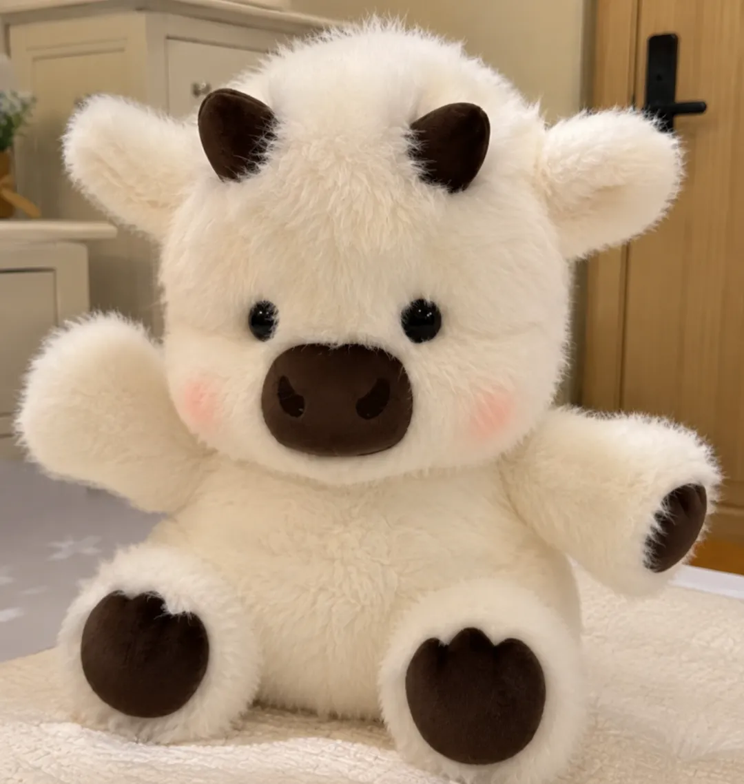 Peluche Torito Que Corre Blanco