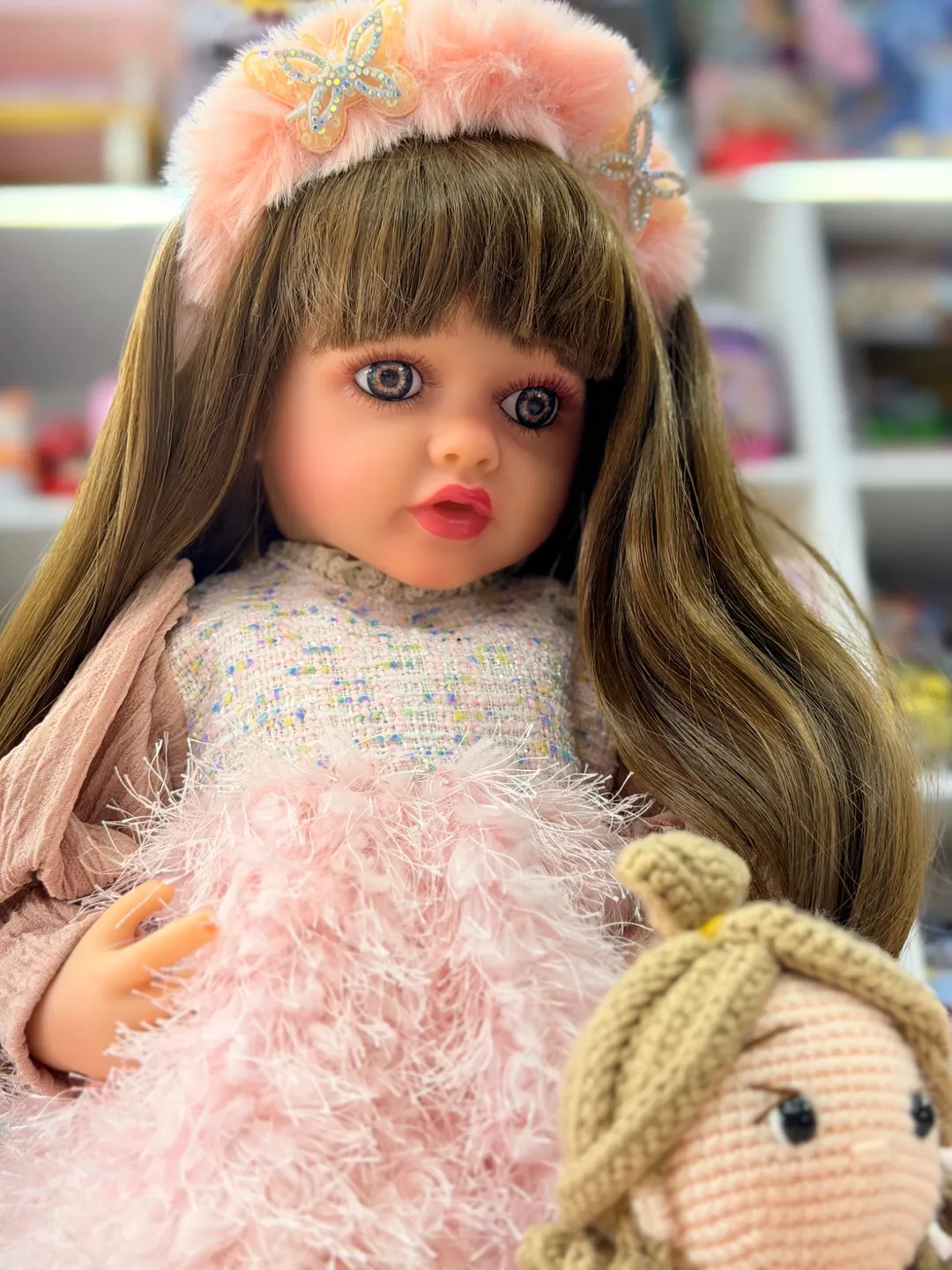 Bebe Reborn Maria Clara Cabello largo 