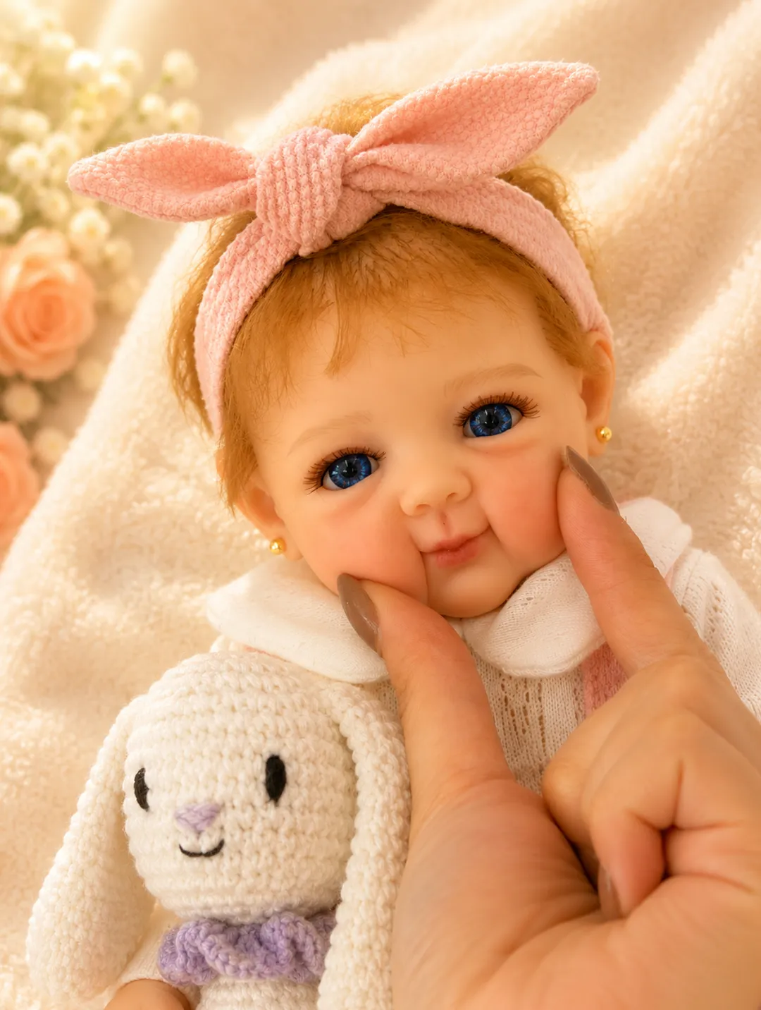 Bebe Reborn Leticia Mediana Platino 