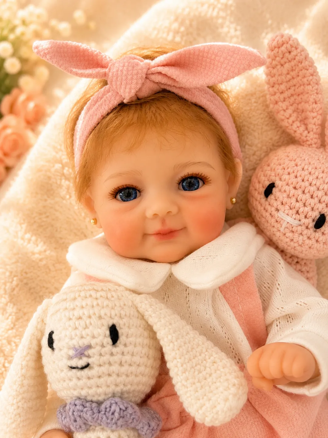Bebe Reborn Leticia Mediana Platino 