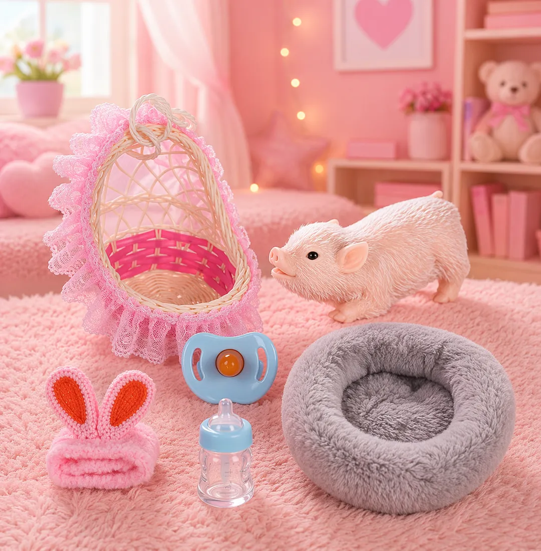 Mini Cerdito De Silicona Platino