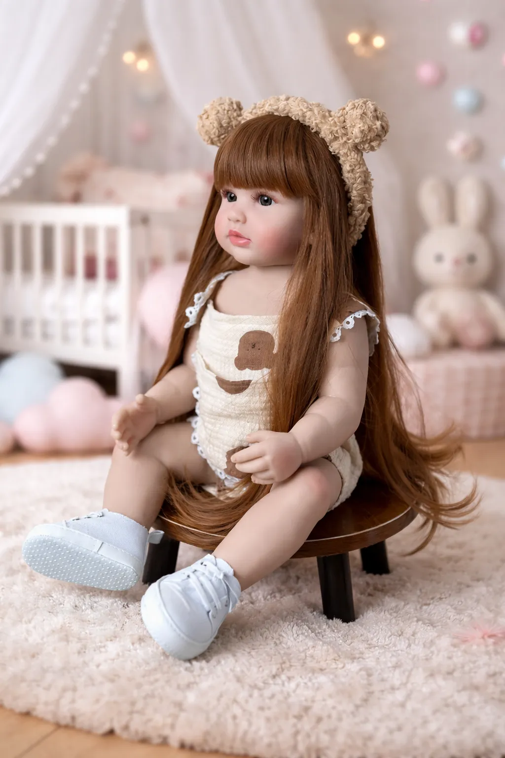 Bebe Reborn  Cabello Largo Pauline