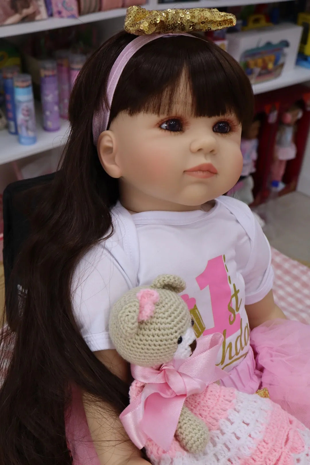 Bebe Reborn Angelica Cabello Largo Toddler