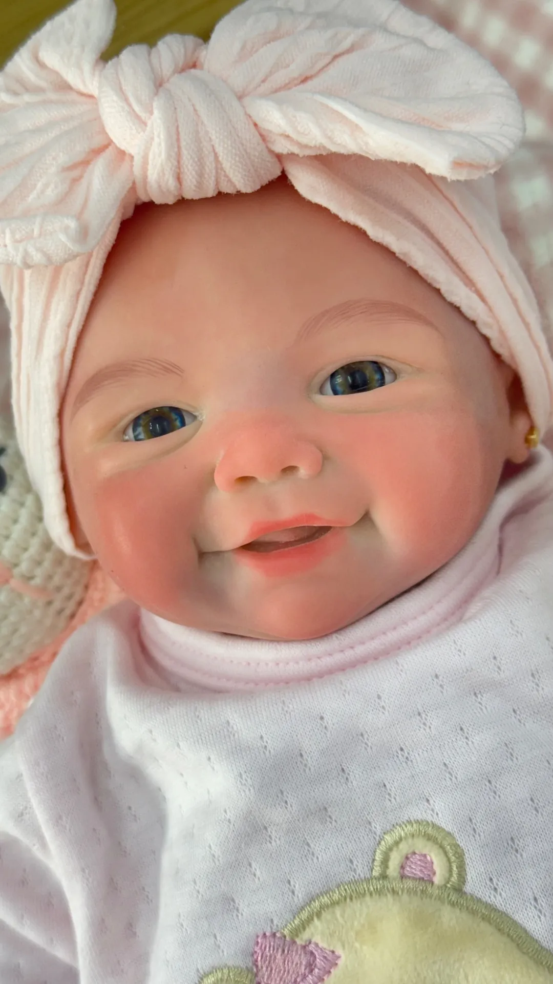 Bebe Reborn Maria Belen Pequeña Platino 