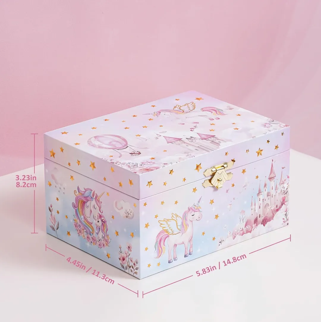 Joyero Musical Unicornio Azul