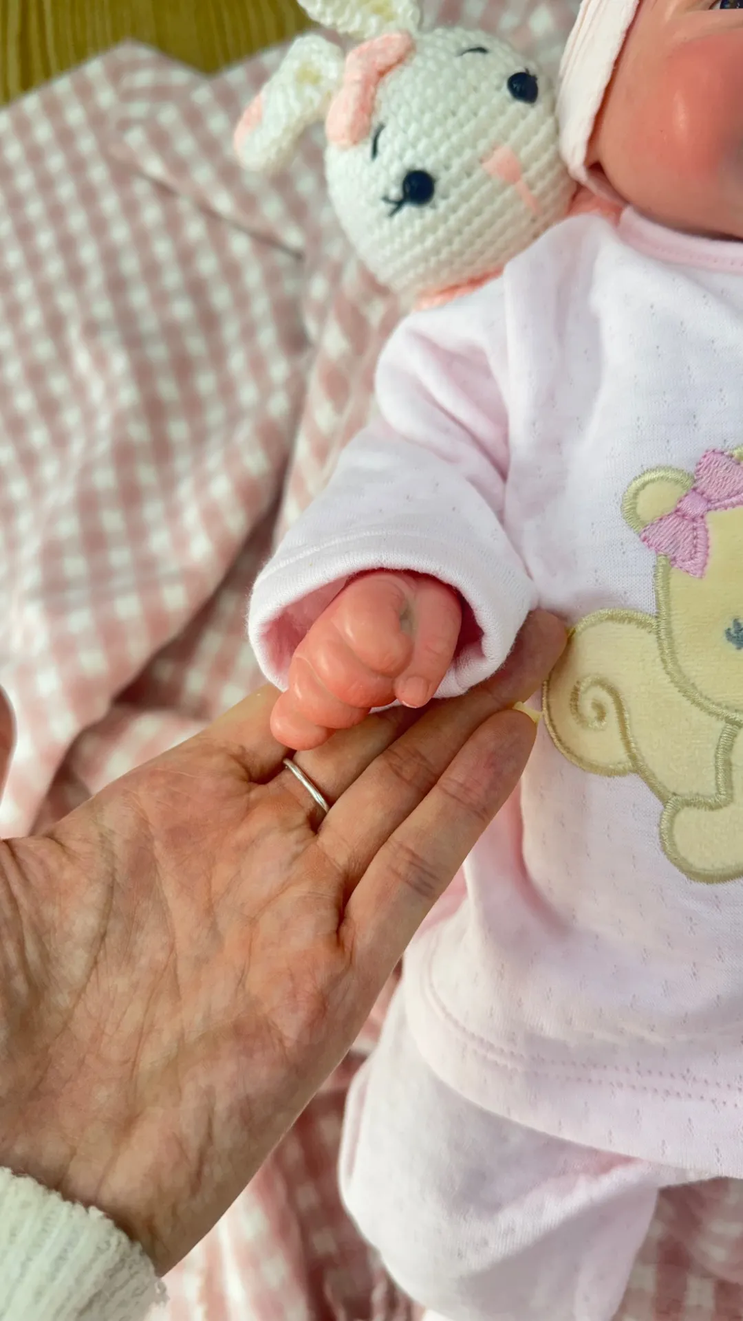 Bebe Reborn Maria Belen Pequeña Platino 