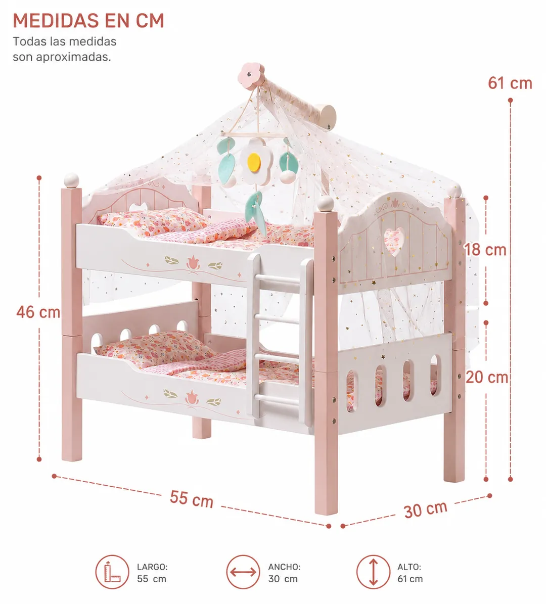 Cuna Doble Para Bebes Reborn