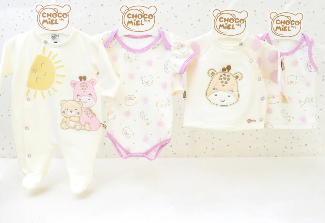 Set X8 Osito Y Jirafa Rosada