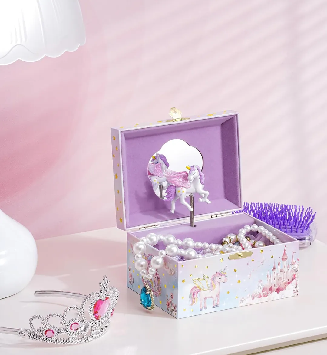 Joyero Musical Unicornio Azul