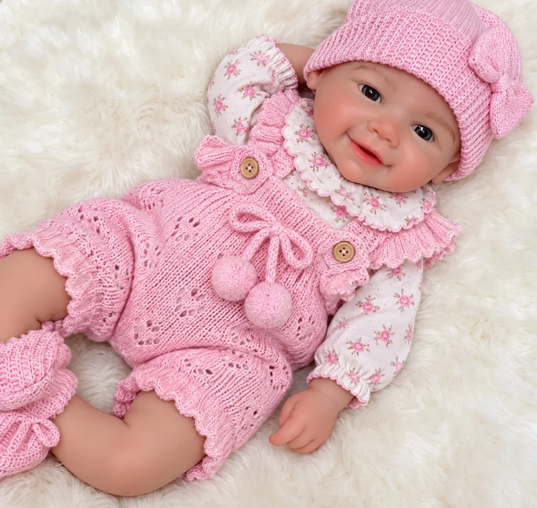 Bebe Reborn Maria Belen Rosada Platino 