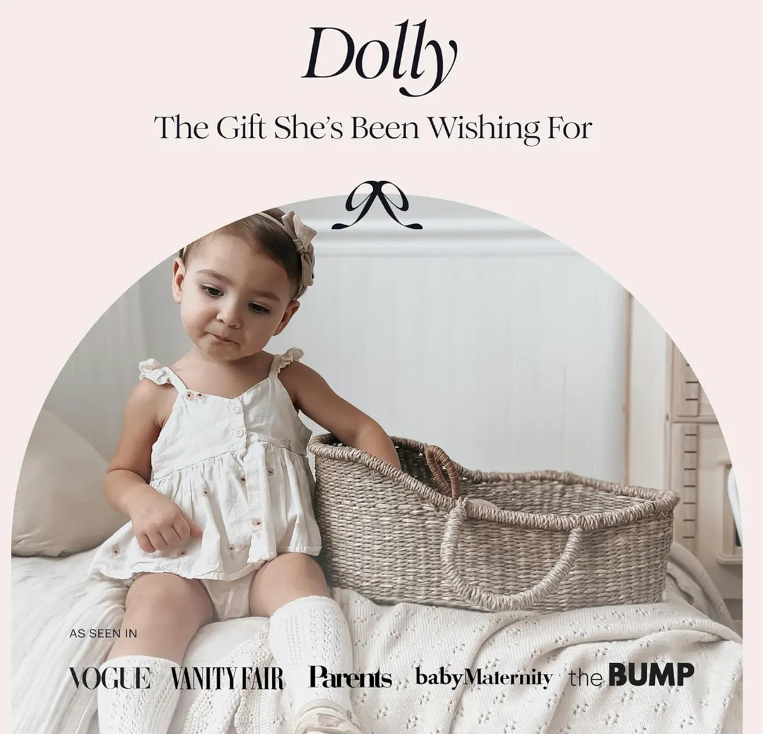 Cuna Premium para Muñeca BEBE BASK – Cesta de Moises