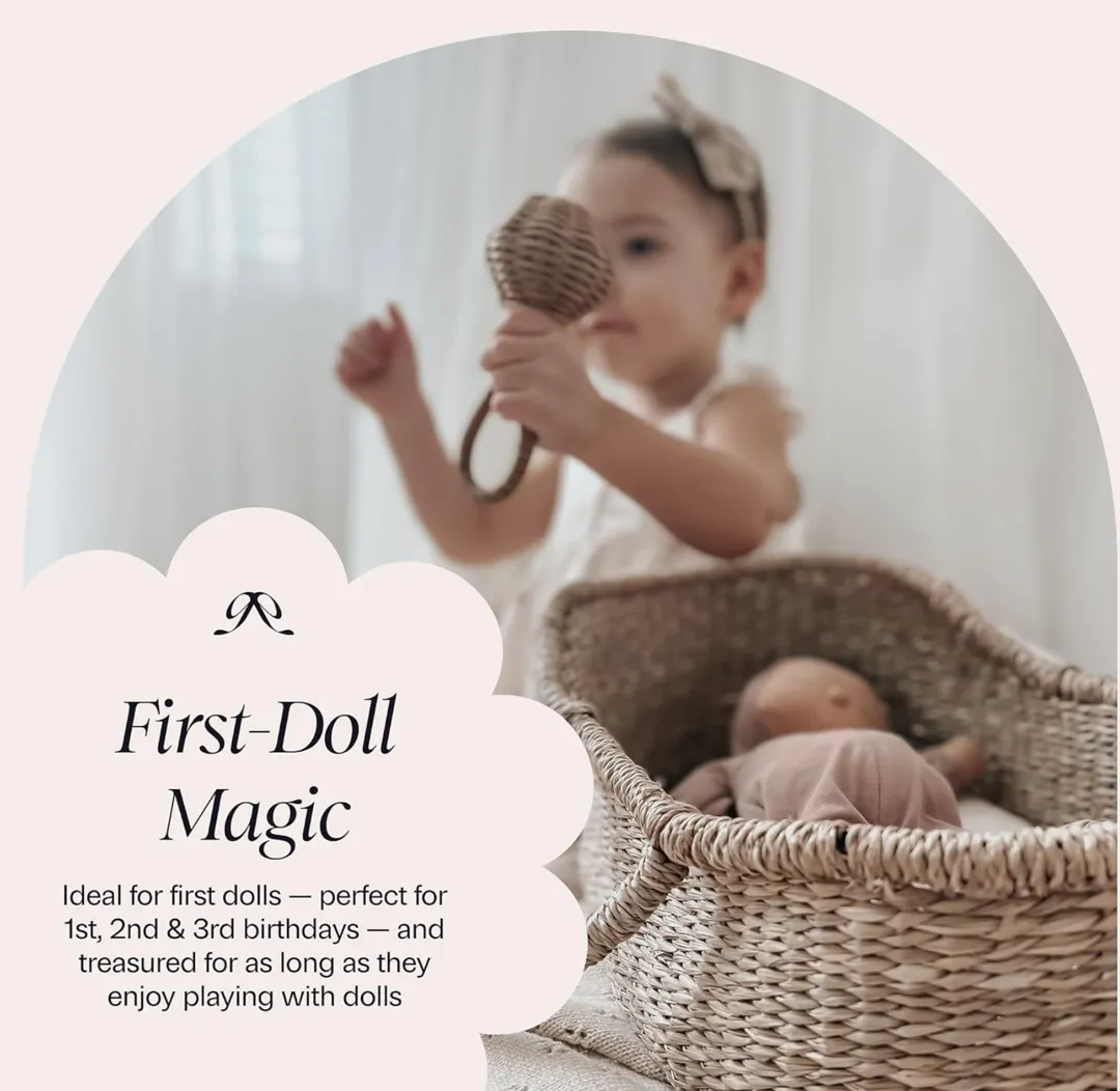 Cuna Premium para Muñeca BEBE BASK – Cesta de Moises