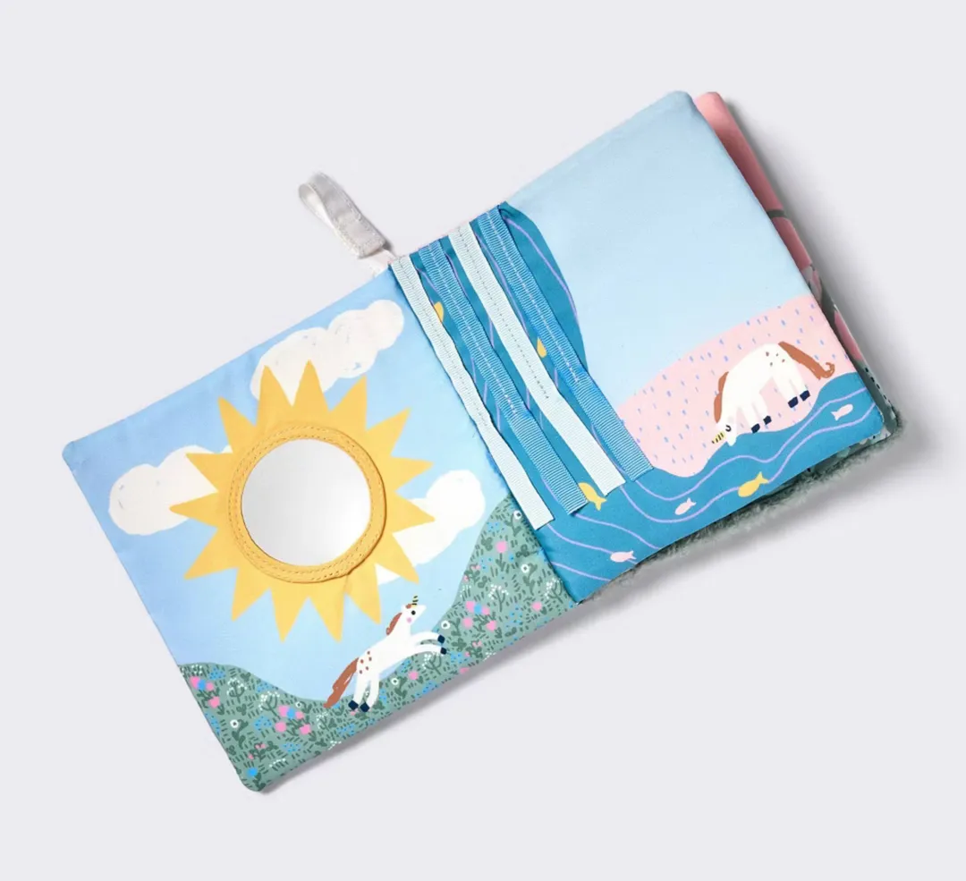 Libro Interactivo Suave con Peluche de Unicornio – Cloud Island